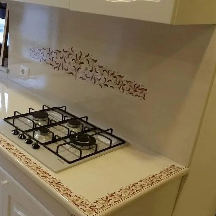 Top per Cucina Pietra Lavica Decoro ’600 Rosso - TOP PIETRA LAVICA