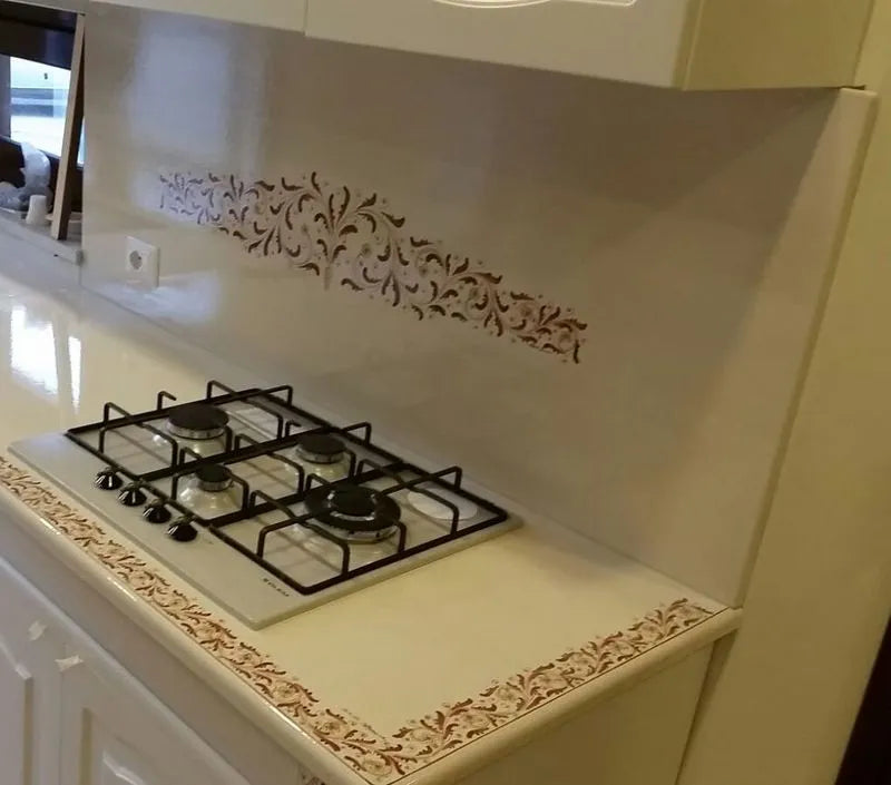 Top per Cucina Pietra Lavica Decoro ’600 Rosso - TOP PIETRA LAVICA