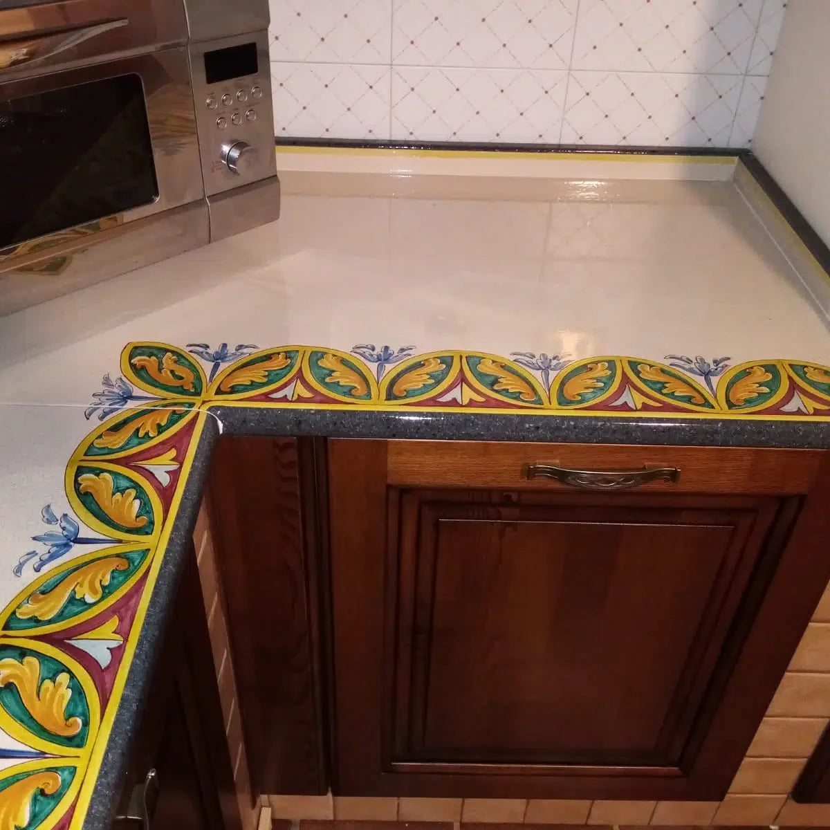 Top per Cucina Pietra Lavica Decoro Arabesco - TOP PIETRA LAVICA