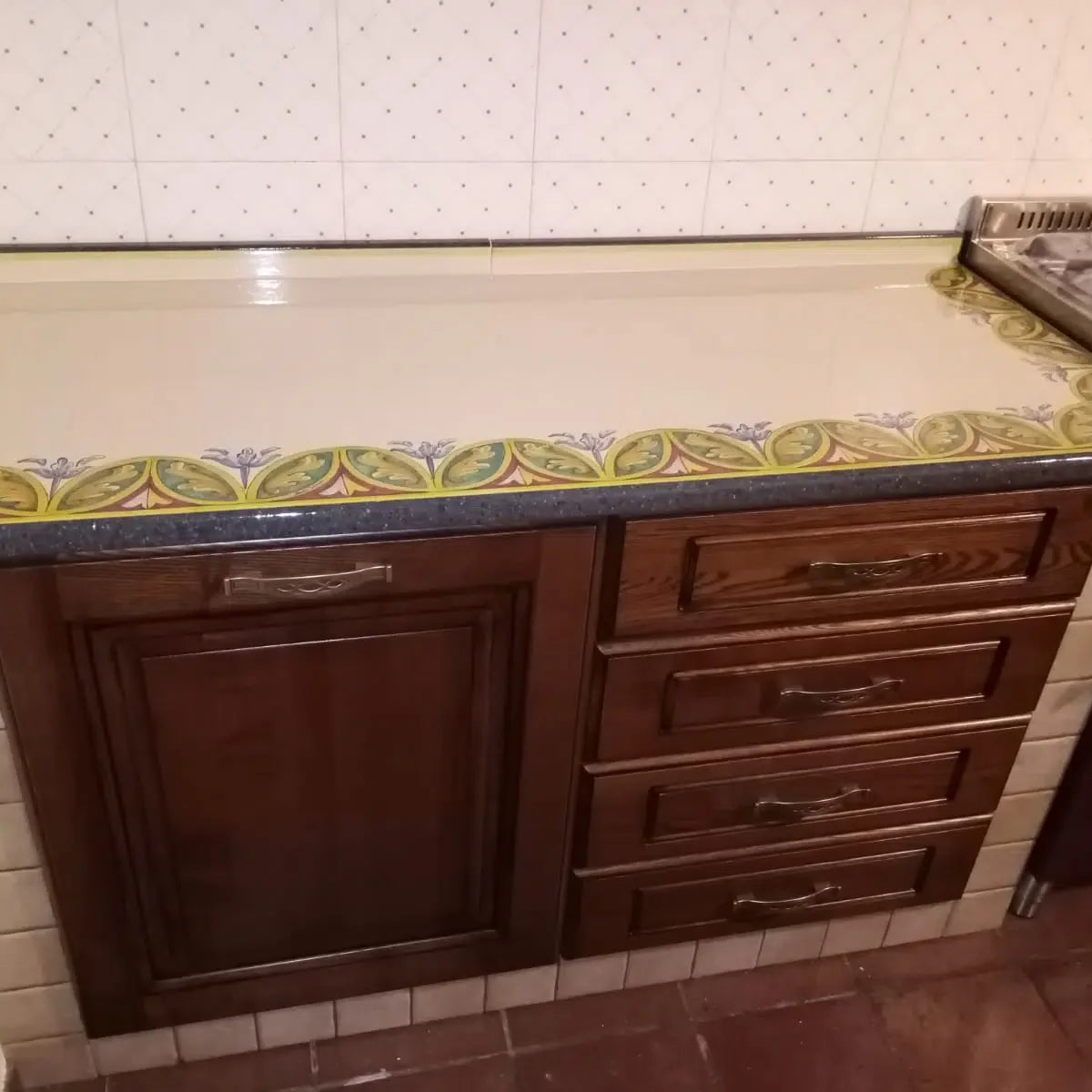 Top per Cucina Pietra Lavica Decoro Arabesco - TOP PIETRA LAVICA