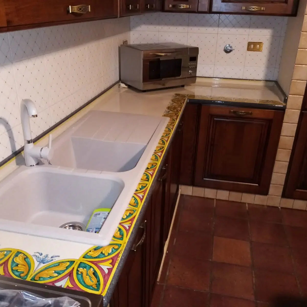 Top per Cucina Pietra Lavica Decoro Arabesco - TOP PIETRA LAVICA