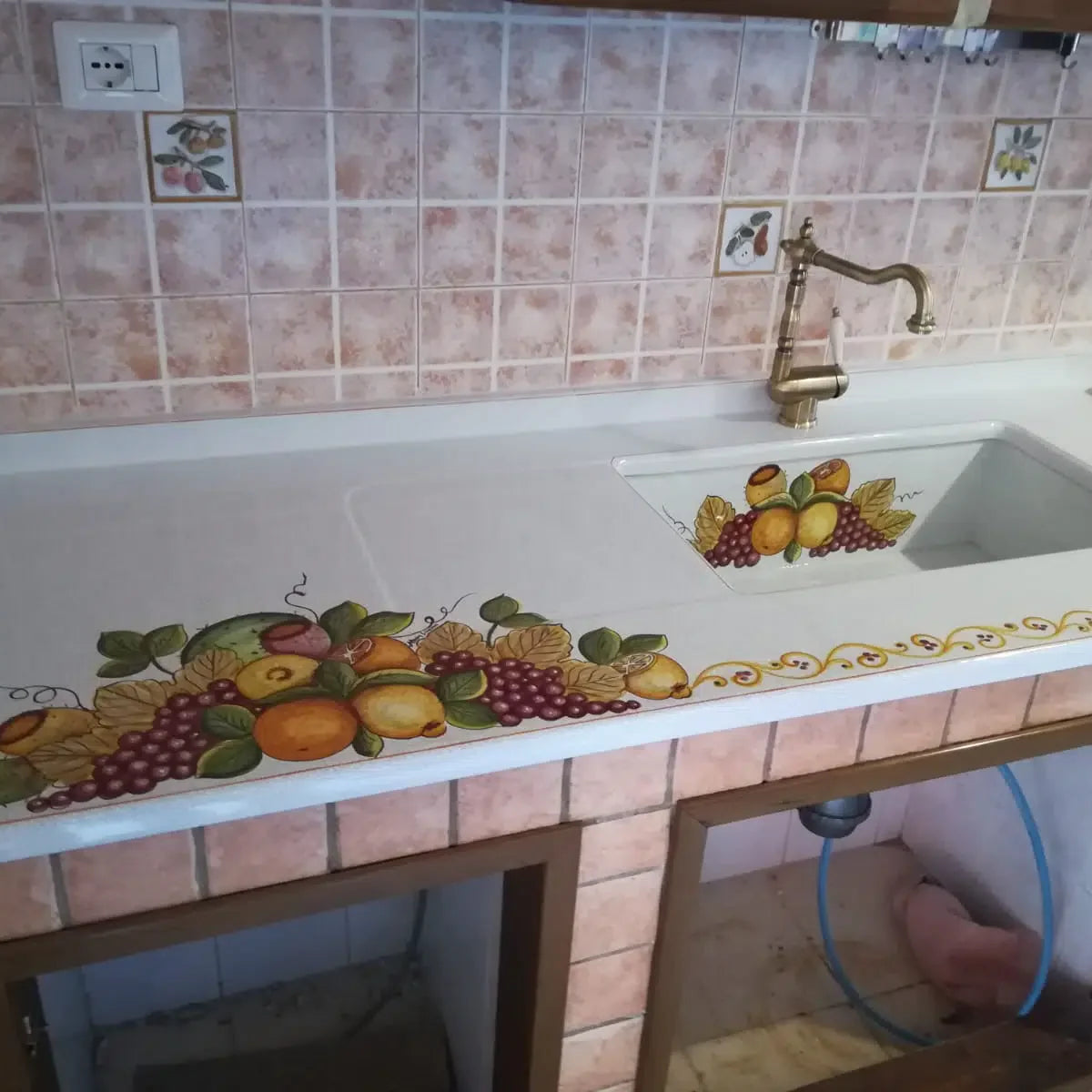 Top per Cucina Pietra Lavica Decoro Estate - TOP PIETRA LAVICA