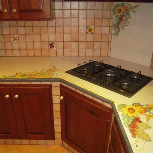 Top per Cucina Pietra Lavica Decoro Estate - TOP PIETRA LAVICA