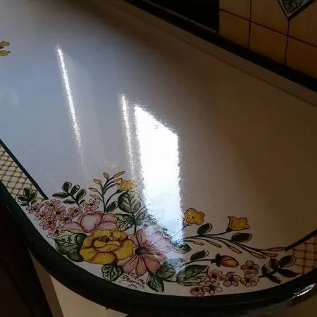 Top per Cucina Pietra Lavica Decoro Fiori - TOP PIETRA LAVICA