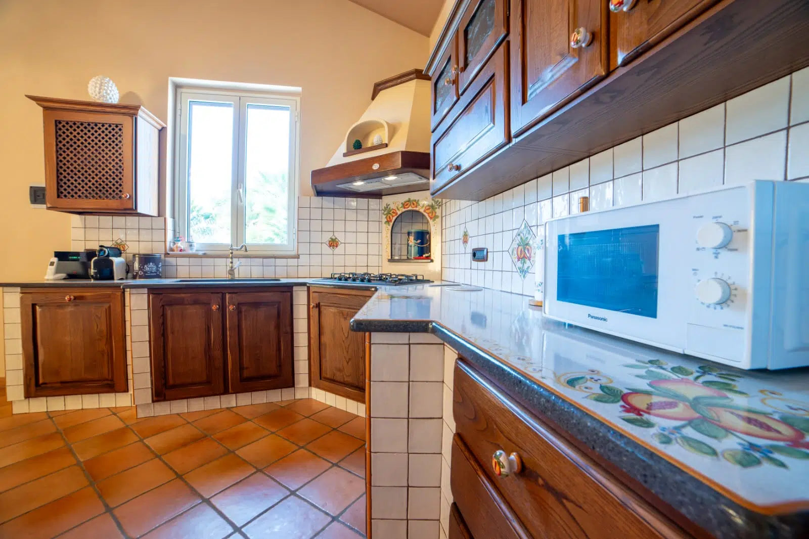 Top per Cucina Pietra Lavica Decoro Melograno - TOP PIETRA LAVICA