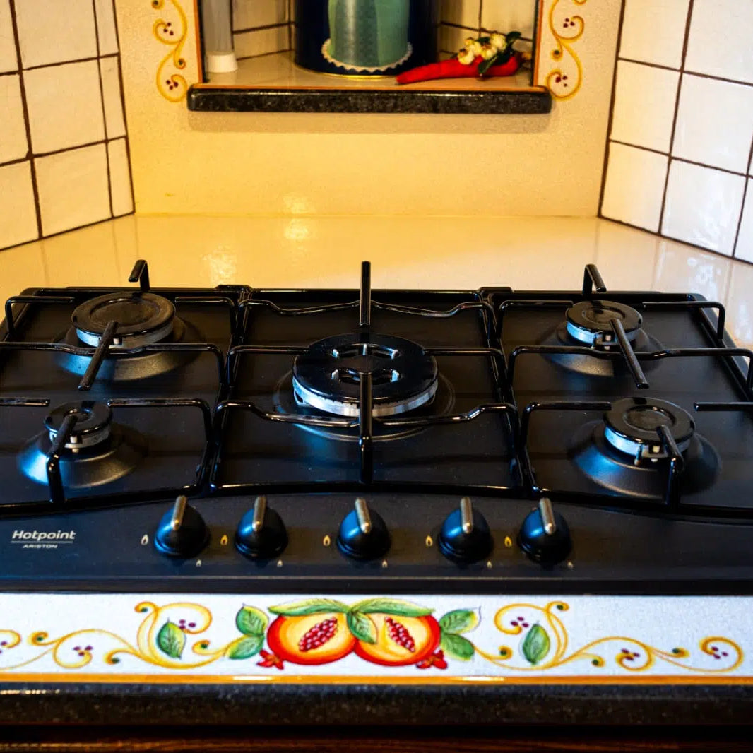 Top per Cucina Pietra Lavica Decoro Melograno - TOP PIETRA LAVICA