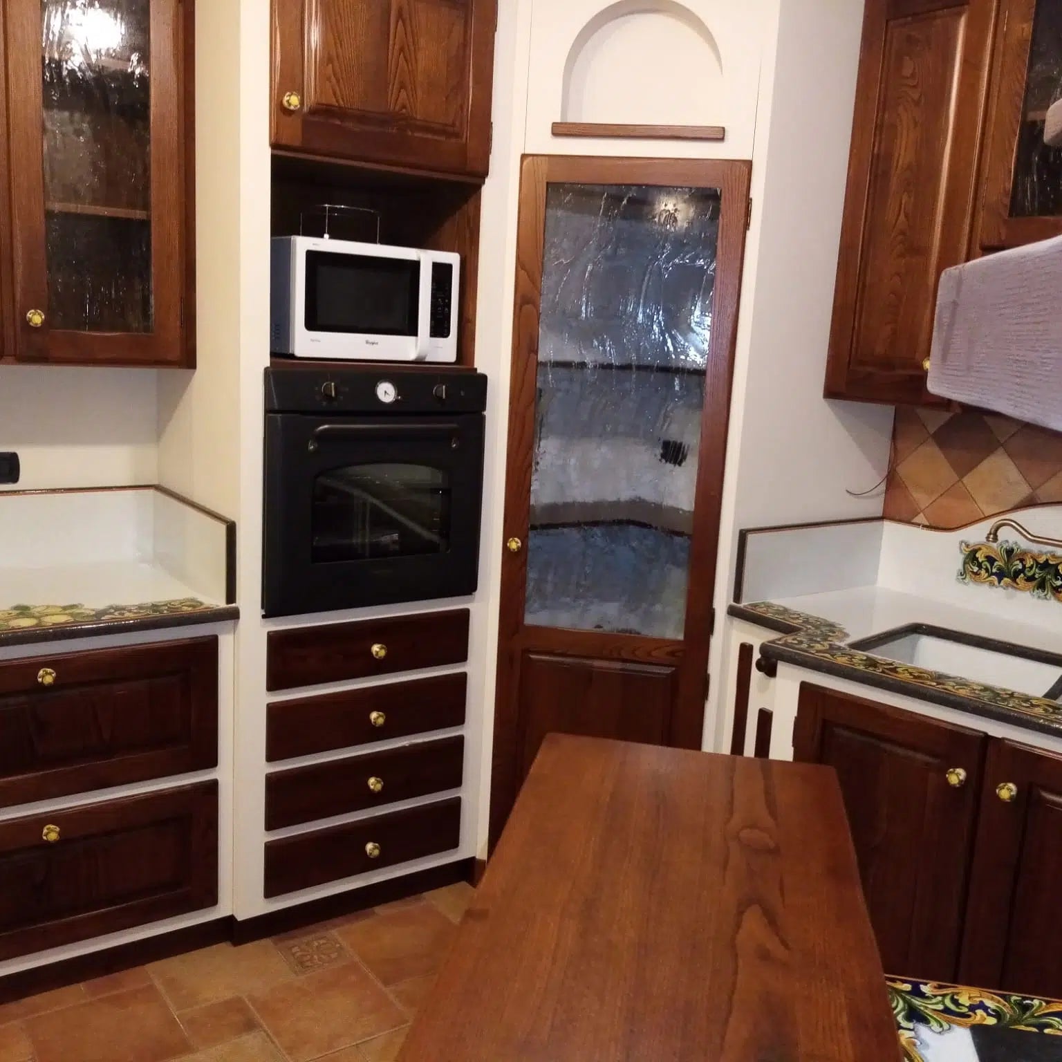 Top per Cucina Pietra Lavica Decoro Ornato - TOP PIETRA LAVICA