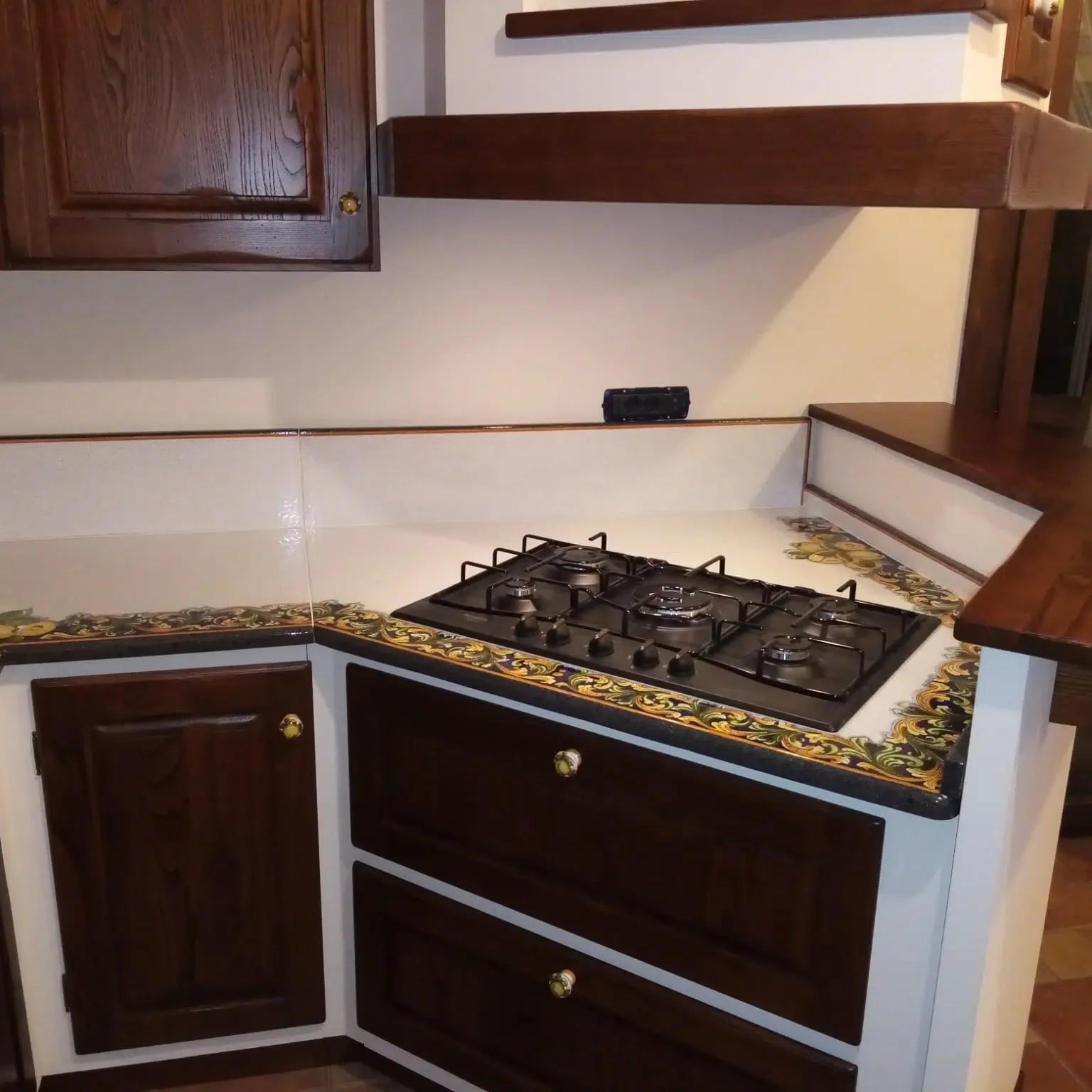 Top per Cucina Pietra Lavica Decoro Ornato - TOP PIETRA LAVICA