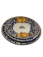 Tris Piatti Uso Alimentare Ceramica Caltagirone - Frutti - PIATTI SERVIZIO