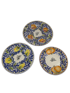 Tris Piatti Uso Alimentare Ceramica Caltagirone - Frutti - PIATTI SERVIZIO
