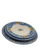 Tris Piatti Uso Alimentare Ceramica Caltagirone - Ruffini - PIATTI SERVIZIO