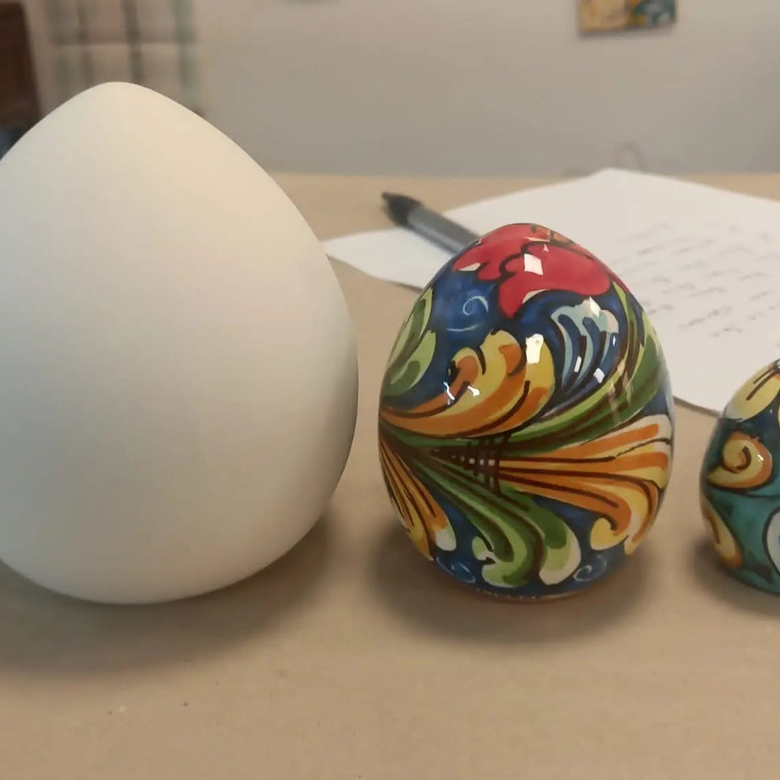 Uova di Pasqua Ceramica Caltagirone dipinte la a mano (misure e decori vari) - DD CERAMICHE SICILIANE