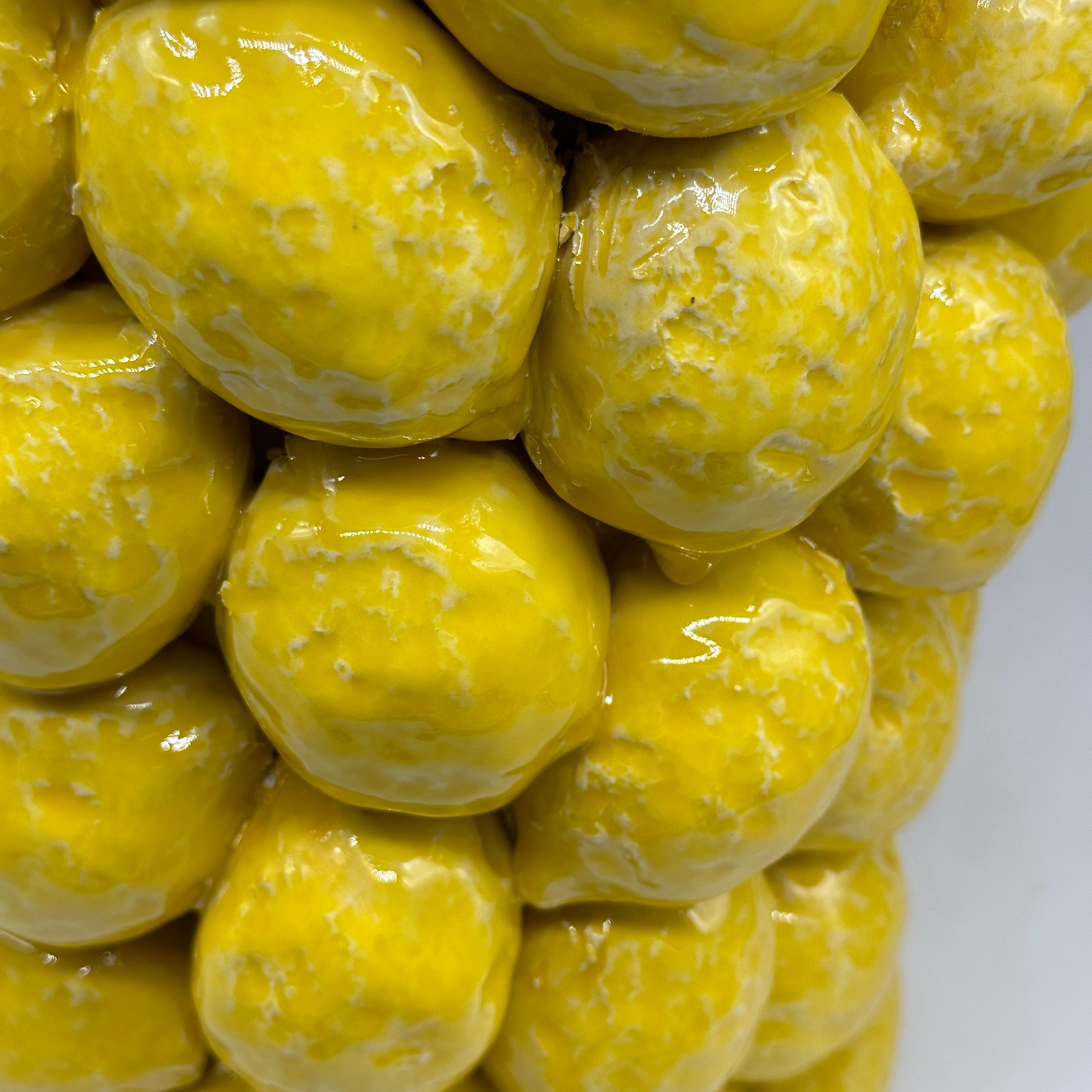 Vaso Frutta Limoni Gialli cm H.33 Ceramica Caltagirone fatto a mano - OGGETTISTICA