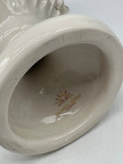 Pigna Ceramica Caltagirone cm H.28 L.17 Artigianale Bianco Oro Linea Luis DD CERAMICHE SICILIANE