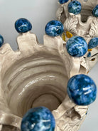 Teste di Moro Seicento Ceramica Caltagirone cm H.40 L.25 Artigianale Blu DD CERAMICHE SICILIANE