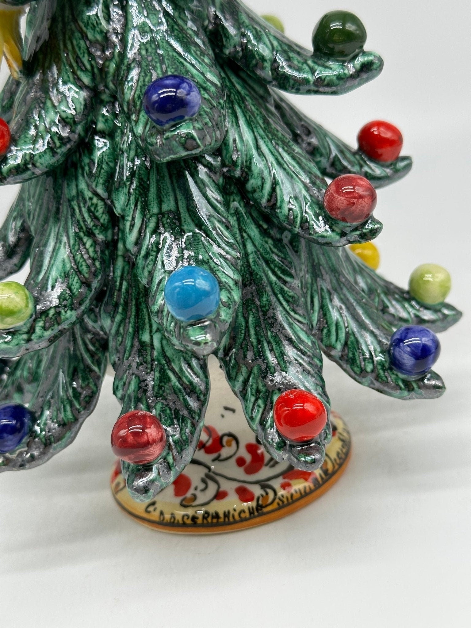 Albero di Natale cm h.25 interamente fatto a mano Ceramica Caltagirone - DD CERAMICHE SICILIANE