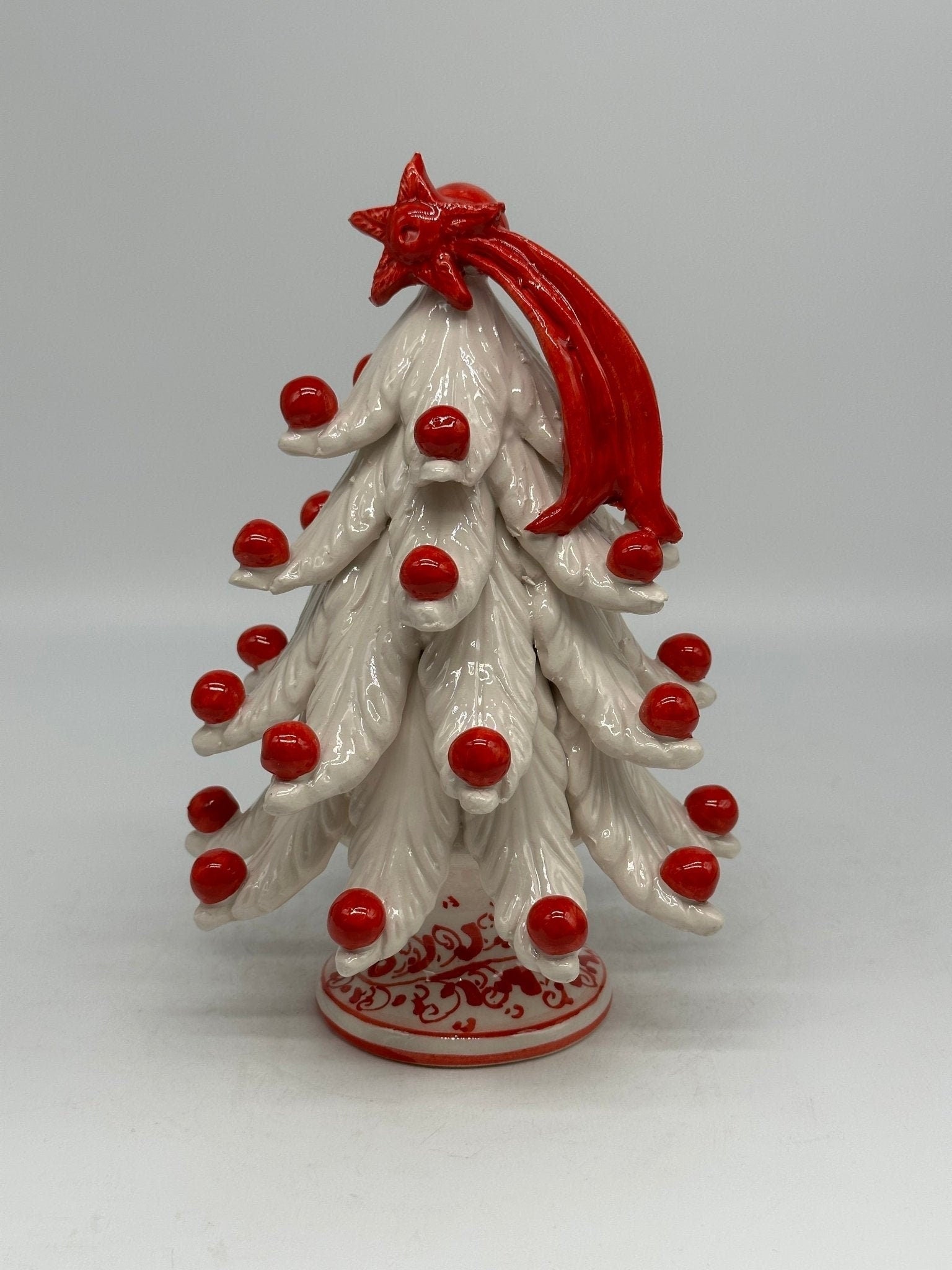 Albero di Natale cm h.25 interamente fatto a mano Ceramica Caltagirone - DD CERAMICHE SICILIANE