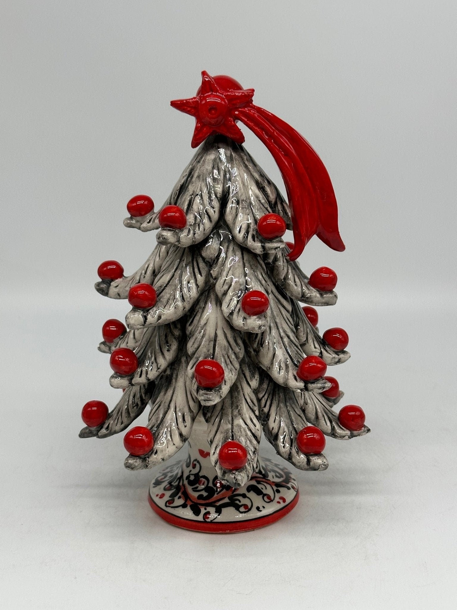 Albero di Natale cm h.25 interamente fatto a mano Ceramica Caltagirone - DD CERAMICHE SICILIANE