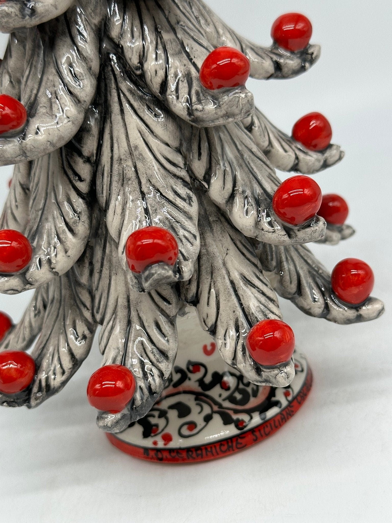 Albero di Natale cm h.25 interamente fatto a mano Ceramica Caltagirone - DD CERAMICHE SICILIANE