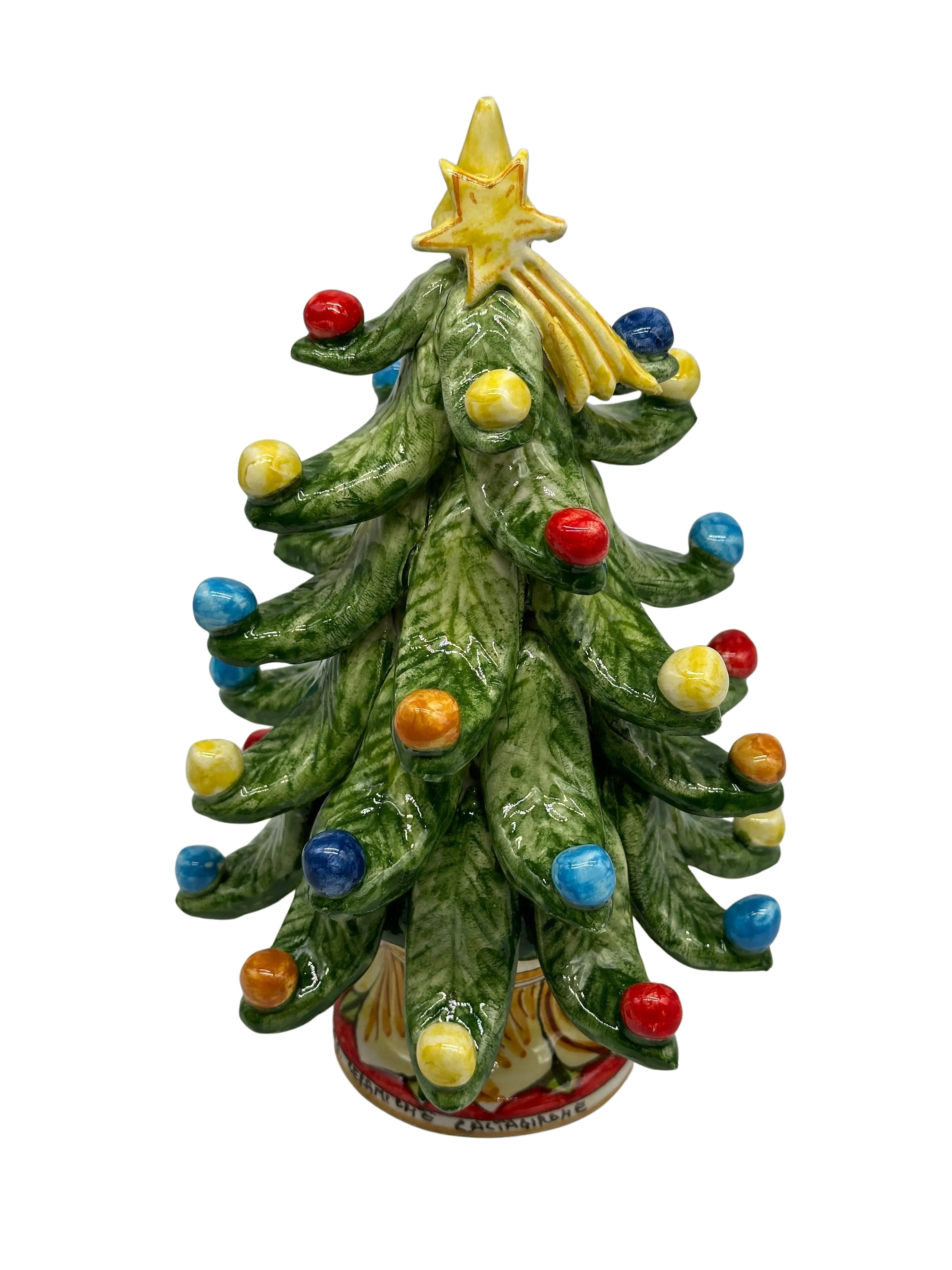 Albero di Natale Verde mod.2024 fatto a mano Ceramica Caltagirone DD CERAMICHE SICILIANE