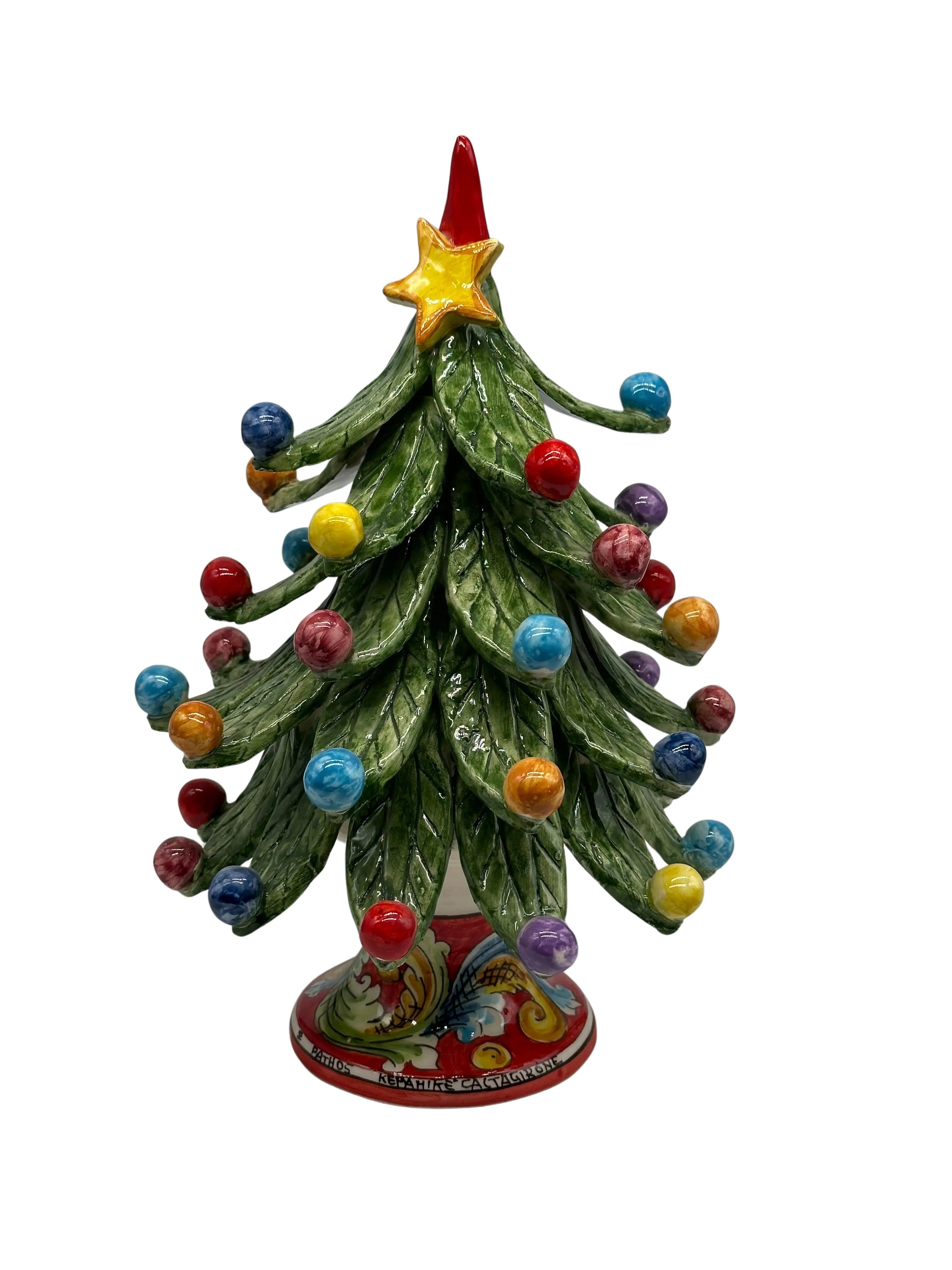 Albero di Natale Verde mod.2024 fatto a mano Ceramica Caltagirone DD CERAMICHE SICILIANE