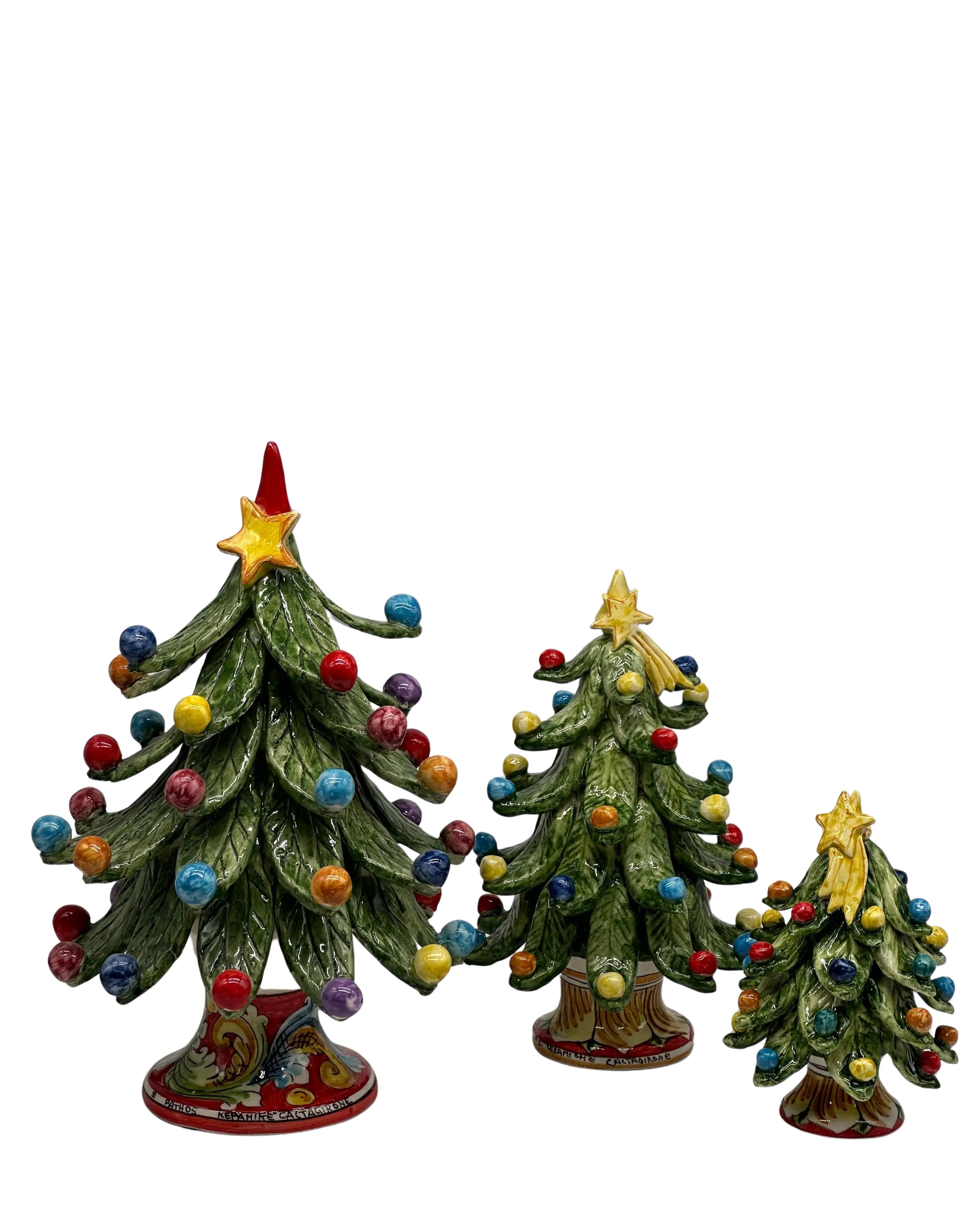 Albero di Natale Verde mod.2024 fatto a mano Ceramica Caltagirone DD CERAMICHE SICILIANE