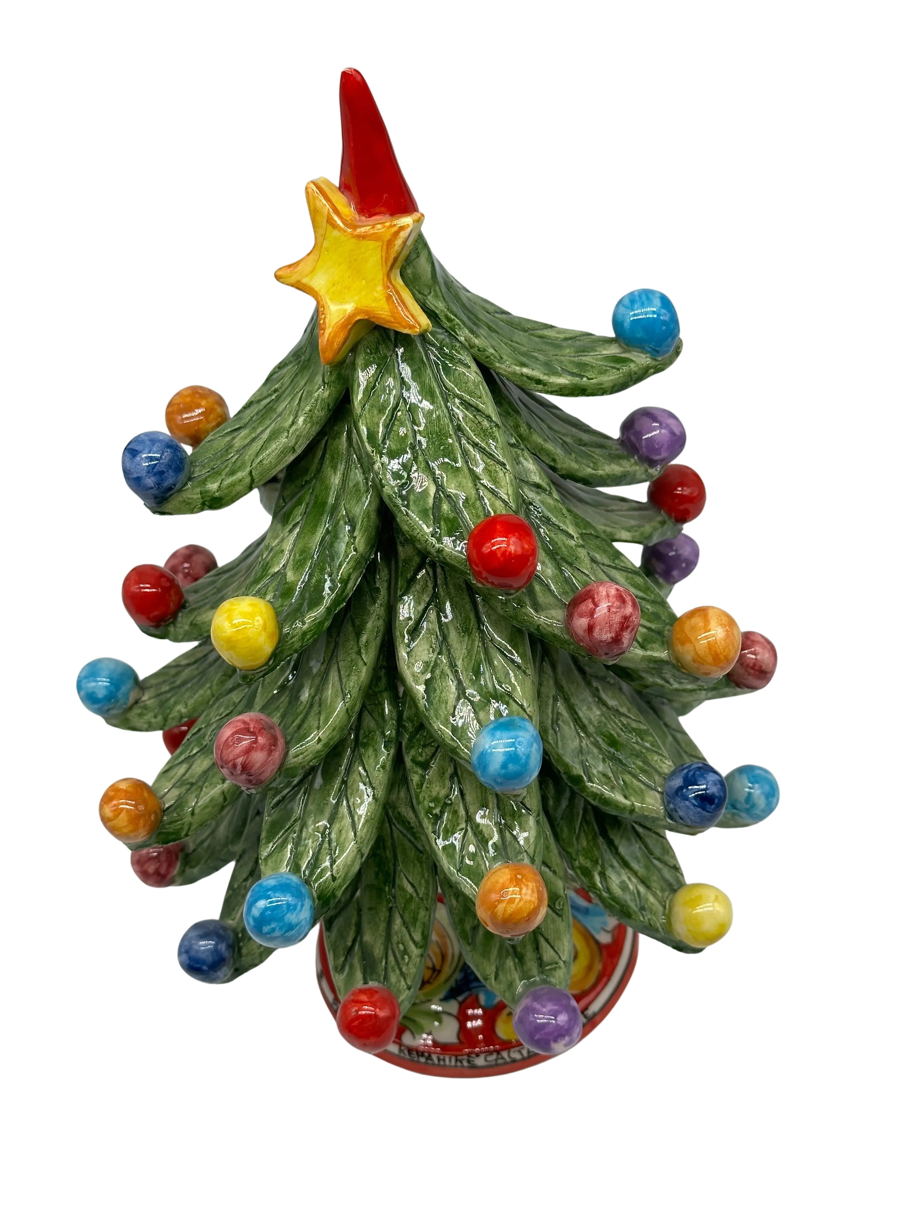 Albero di Natale Verde mod.2024 fatto a mano Ceramica Caltagirone DD CERAMICHE SICILIANE