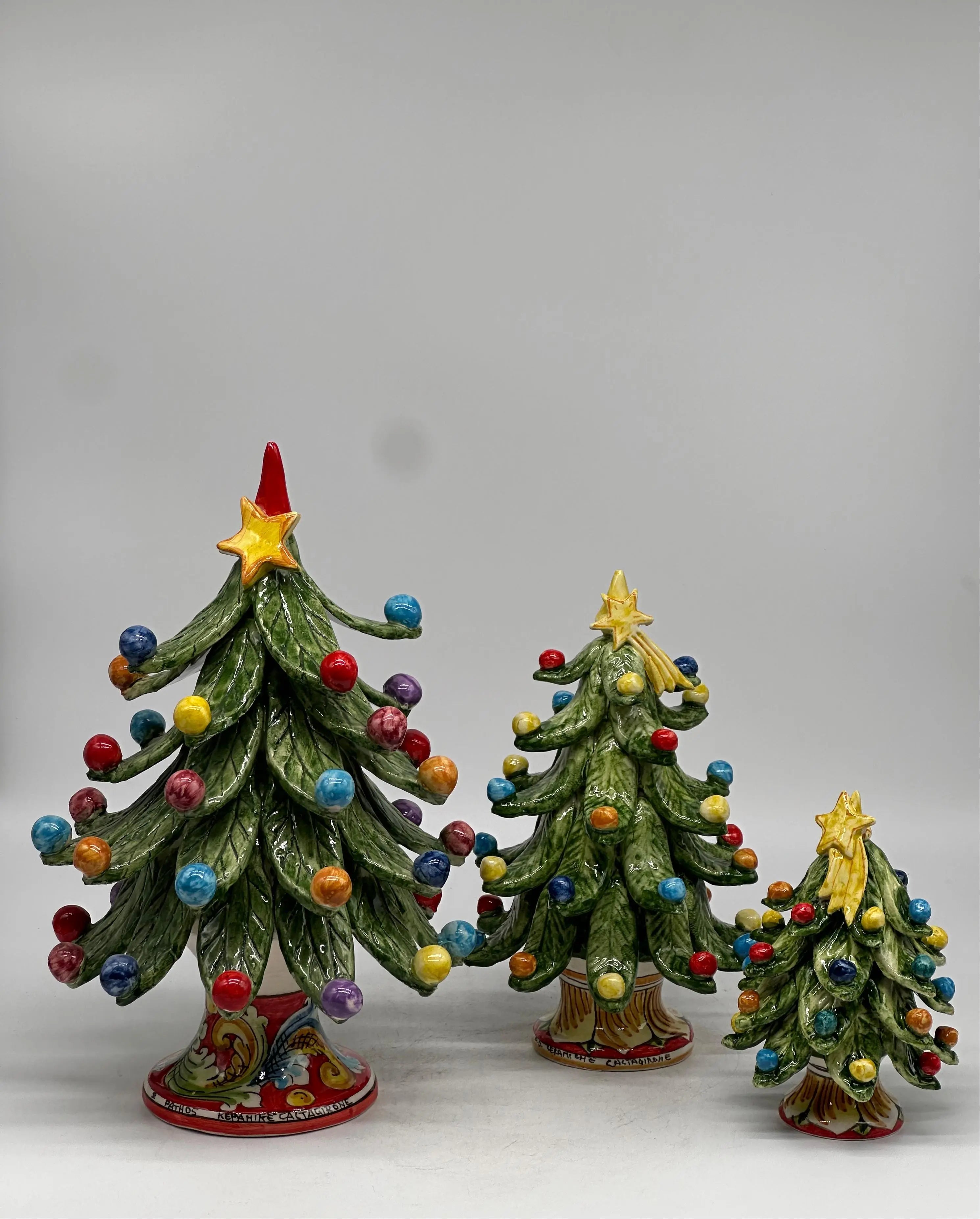 Albero di Natale Verde mod.2024 fatto a mano Ceramica Caltagirone DD CERAMICHE SICILIANE