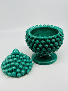 Barattolo Pigna con Coperchio H.23cm Ceramica Caltagirone Verde - OGGETTISTICA