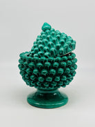 Barattolo Pigna con Coperchio H.23cm Ceramica Caltagirone Verde - OGGETTISTICA