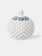 Barattolo Pigna TDS Ceramica Caltagirone cm H.20 Artigianale Bianco V.1 - OGGETTISTICA