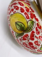 Biscottiera Decorata 600 Limoni Ceramica Caltagirone cm H.18 L.24 Artigianale DD CERAMICHE SICILIANE