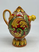 Brocca Tipica "Bummulu Malandrino" 0,5 Litri interamente fatto a mano Ceramica Caltagirone Decoro N.3