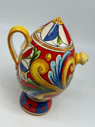 Brocca Tipica &quot;Bummulu Malandrino&quot; 1 Litro interamente fatto a mano Ceramica Caltagirone Decoro N.5