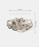 Centrotavola Fiori e Foglie Neri TDS Diametro 30cm Ceramica Caltagirone Artigianale - OGGETTISTICA