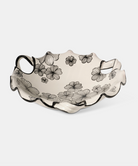Centrotavola Fiori e Foglie Neri TDS Diametro 35cm Ceramica Caltagirone Artigianale - OGGETTISTICA