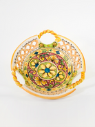 Centrotavola Tre Manici TDS Diametro 30cm Ceramica Caltagirone Artigianale - OGGETTISTICA