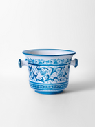 Cestello Ghiaccio interamente fatto a mano Ceramica Caltagirone Decoro Barocco Blu - OGGETTISTICA
