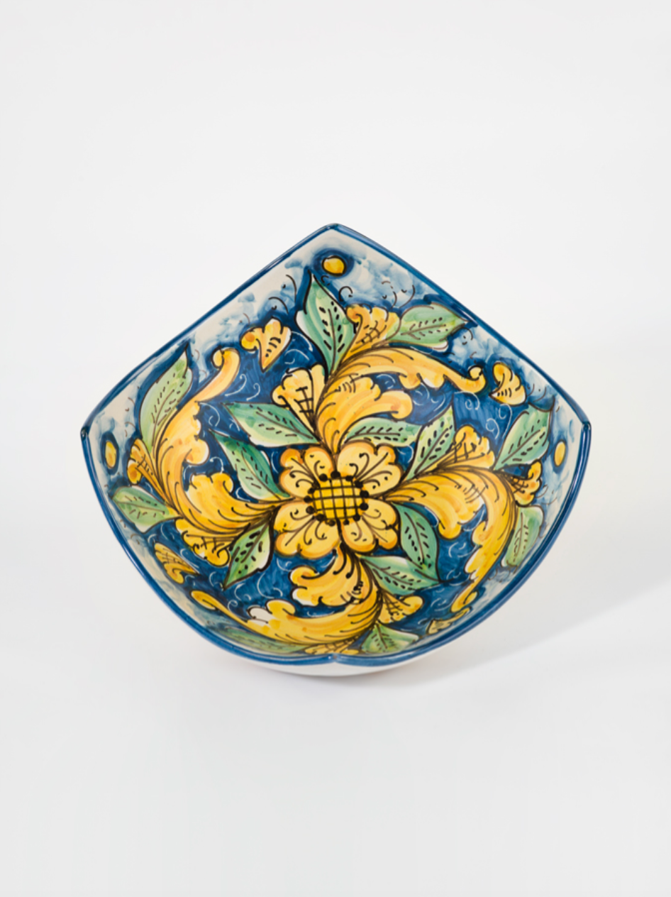 Ciotola a Punta TDS 24x10cm Ceramica Caltagirone Artigianale - OGGETTISTICA