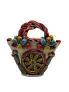 Coffa Siciliana Ceramica Caltagirone Artigianale Centrotavola Soprammobile Portaoggetti DD CERAMICHE SICILIANE