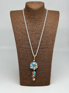 Collana Fiore Celeste Ceramica di Caltagirone - BIJOUX