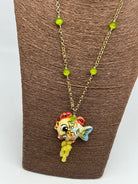 Collana Pesce in Ceramica di Caltagirone pietre catena dorata V.7 - BIJOUX