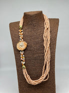 Collana Siciliana Multifilo Pompelmo Ceramica di Caltagirone - BIJOUX
