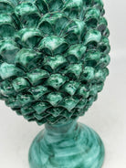 FINE SERIE - Pigna Luis cm H.35 Ceramica Caltagirone Artigianale Verde Rame - PIGNA