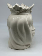 FINE SERIE - Testa di Moro Afro Donna Ceramica Caltagirone cm H.25 L.17 Artigianale Bianco - Donna - TESTE DI MORO
