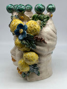 FINE SERIE - Testa di Moro Limoni Donna Ceramica Caltagirone cm H.30 L.23 Artigianale - TESTE DI MORO
