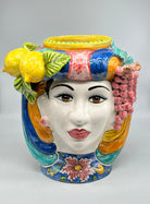 FINE SERIE - Teste di Moro Evergreen Ceramica Caltagirone cm H.36 L.35 Artigianale - Donna - TESTE DI MORO