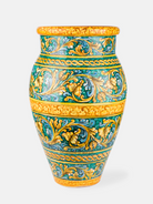 Giara Decorata 75cm Ceramica Caltagirone Artigianale VARI DECORI - Verde Campito - VASO
