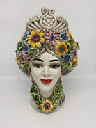Teste di Moro Linea &quot;4 stagioni&quot; Ceramica Caltagirone cm H.30 L.20 Artigianale DD CERAMICHE SICILIANE
