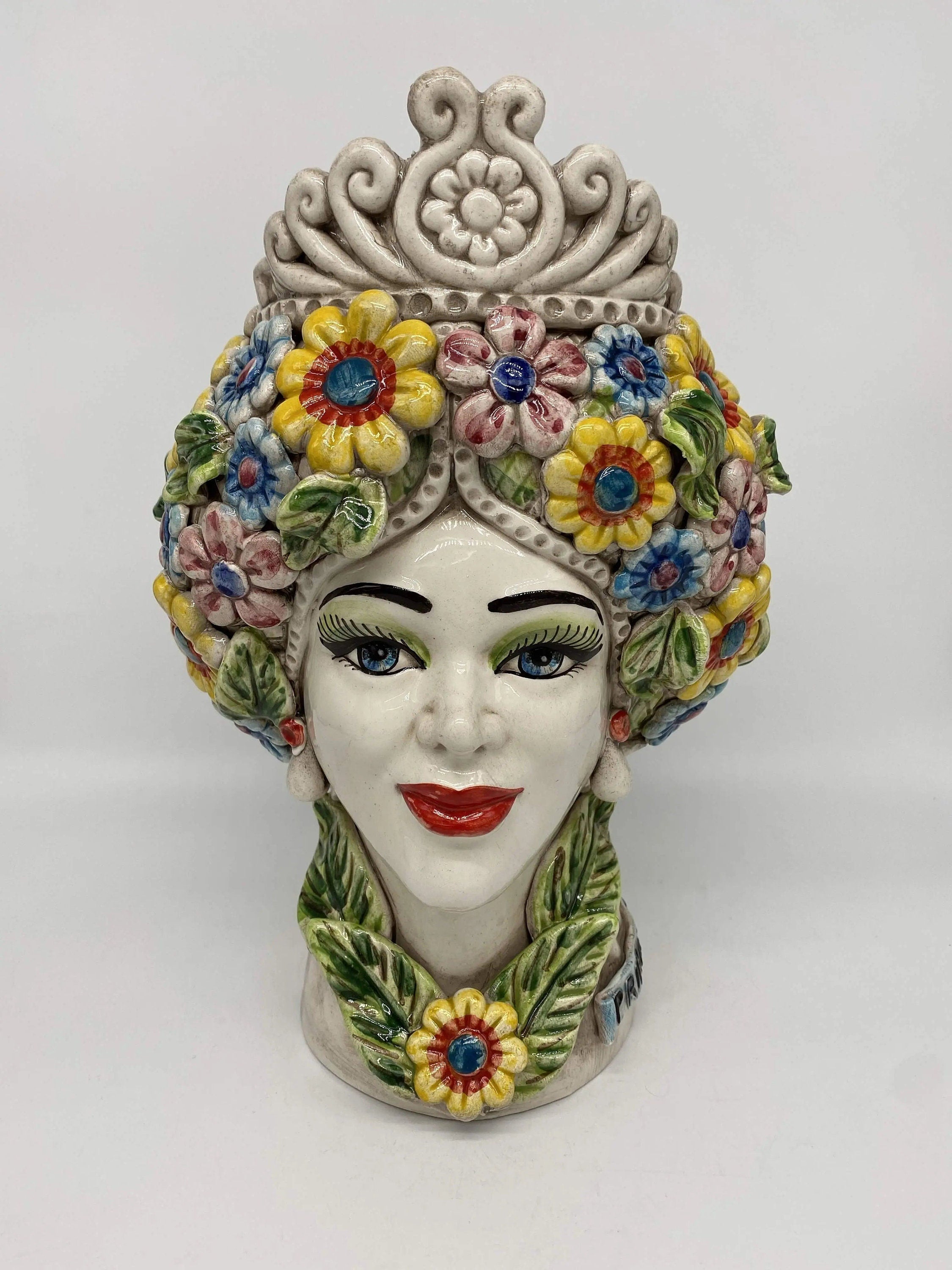 Teste di Moro Linea &quot;4 stagioni&quot; Ceramica Caltagirone cm H.30 L.20 Artigianale DD CERAMICHE SICILIANE